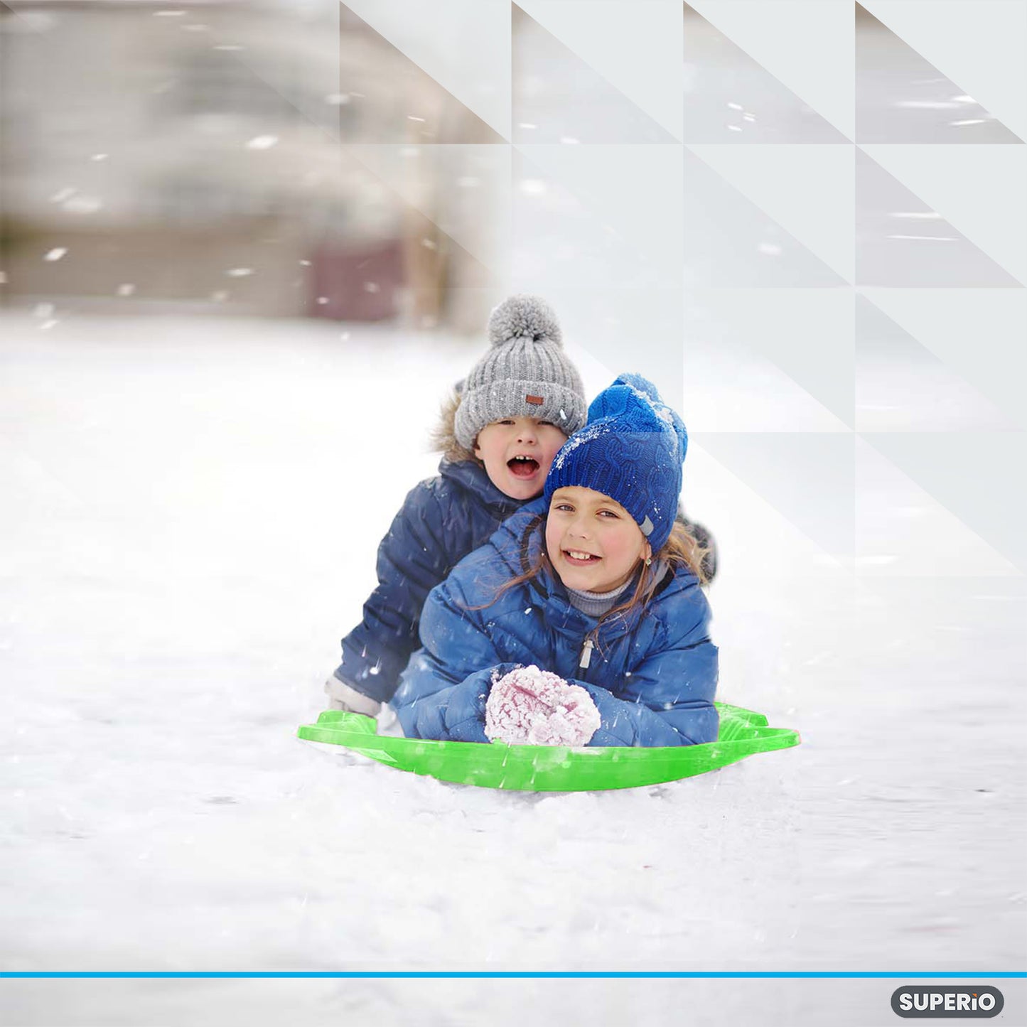 Superio Round Avalanche Snow Saucer Sled, 26" Green