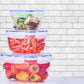 Superio Food Storage Containers, Airtight Leak-Proof Meal Prep Rectangular Containers, Set of 3 Multiple sizes.