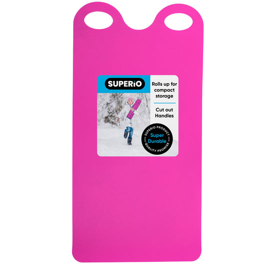 54" Roll Up Snow Sled for Kids and Adults -Fuchsia Pink