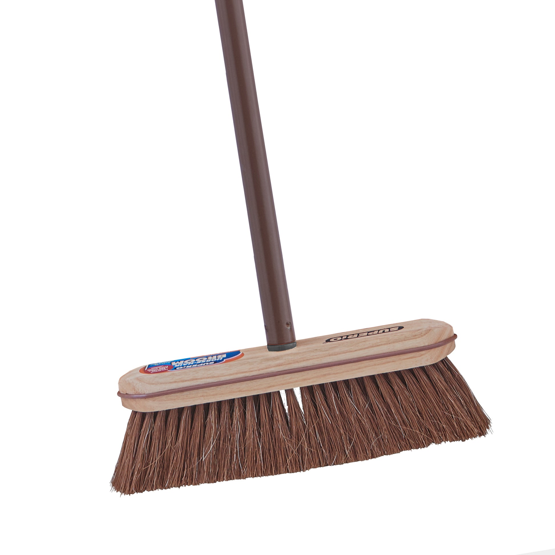 Superio Lightweight Essential Household Broom with Metal Handle (Grey)