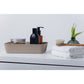 Set of 5 Ribbed Storage Bin Taupe
