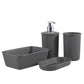 Set of 4 Bathroom Accessory Set Grey