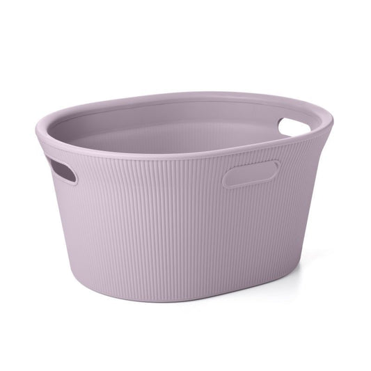 35 Liter Ribbed Laundry Basket Lilac