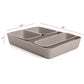 Set of 5 Ribbed Storage Bin Taupe
