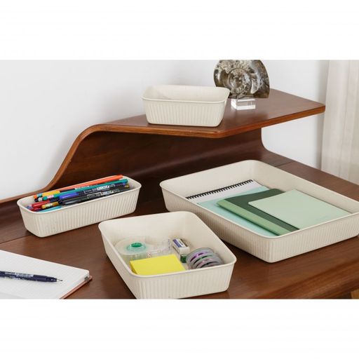 Set of 5 Ribbed Storage Bin Ecohome