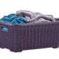 40-liter Knit Style Laundry Basket with Cutout Handles.