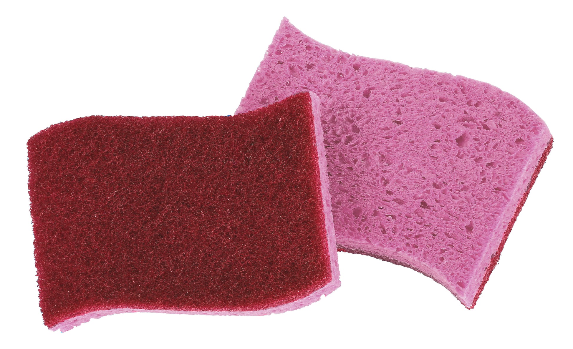 CleanAide Microfiber Mop Pads With Scrubber - 18" Twist Yarn Pads, 6 Pack (Red, Fits Most Wet Mops)
