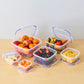 Superio Food Storage Containers, Airtight Leak-Proof Meal Prep Square Containers, Set of 3 Multiple sizes.