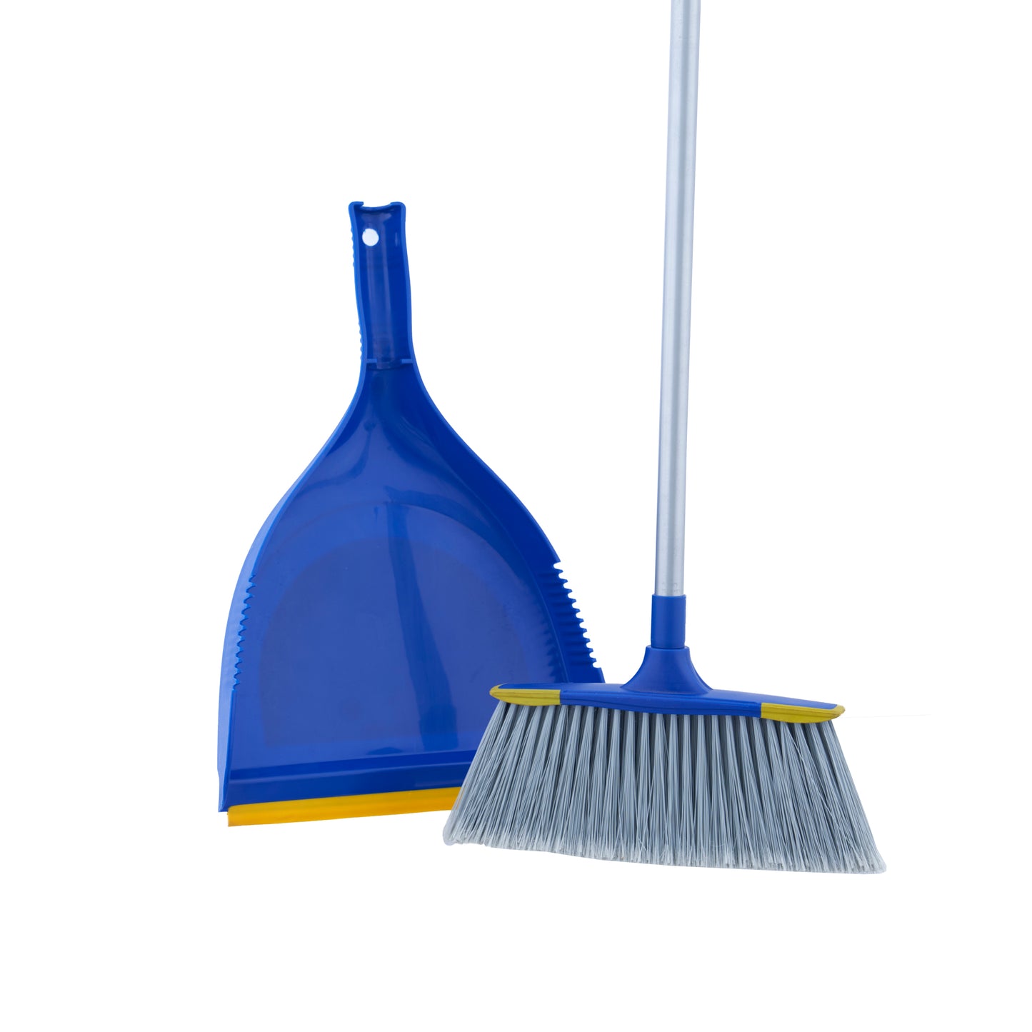 Angle Broom with Clip-on Dustpan Set