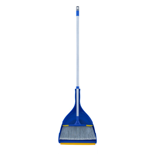 Angle Broom with Clip-on Dustpan Set